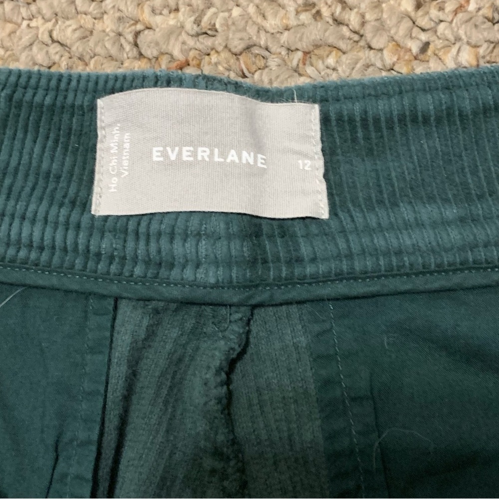 Everlane Corduroy Way High Drape Pant Womens 139393 Evergreen Wide Leg - Picture 14 of 16